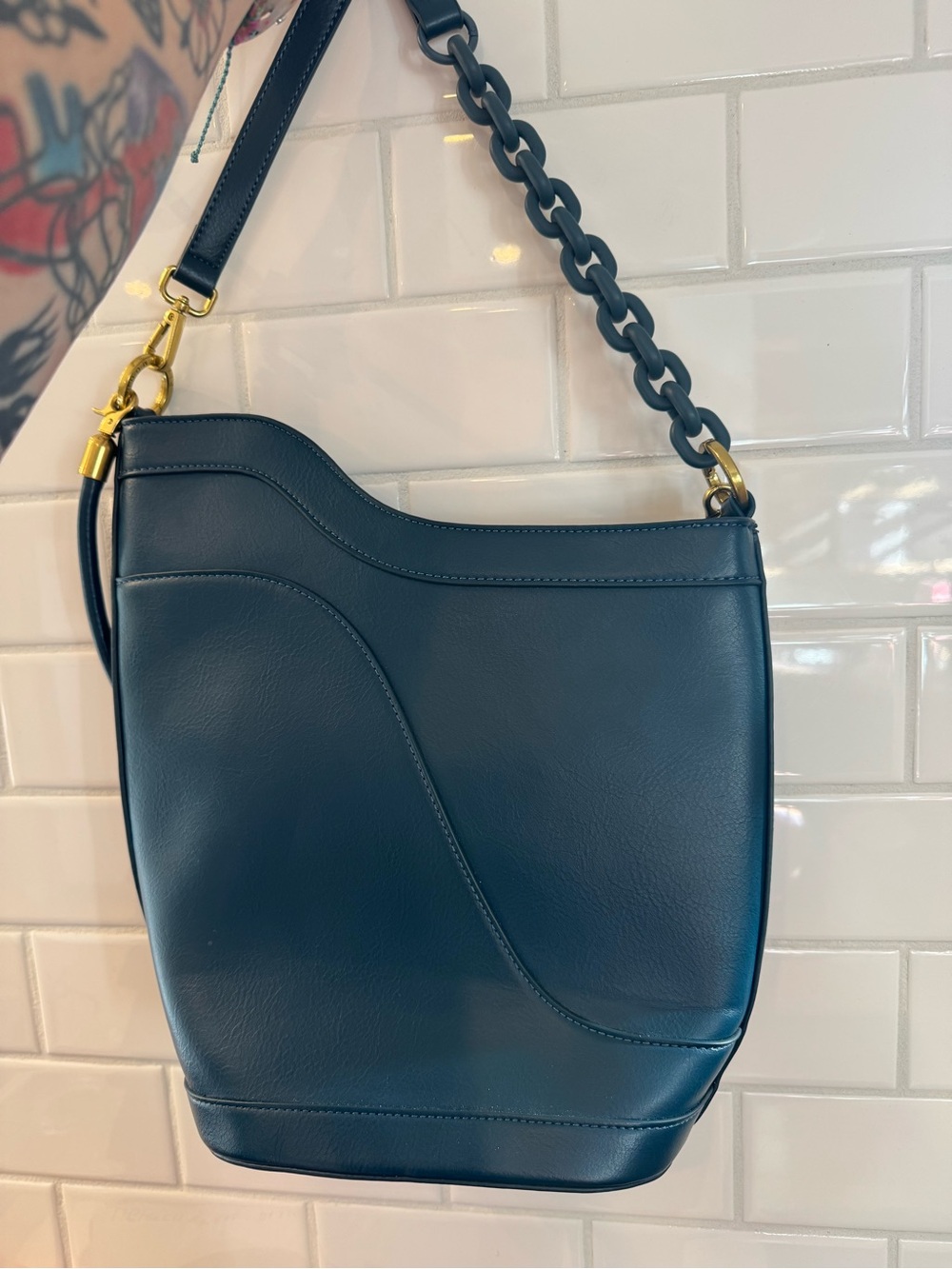 Pixie Mood Deep Teal Bag with Amber Accent Beads - Picture 2 of 7